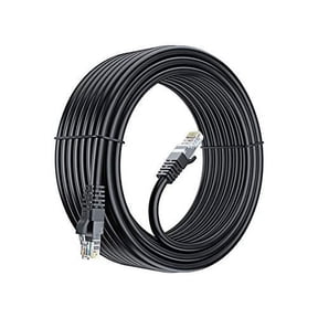 Cat 6 Ethernet Cable 30 Ft, 100% Pure Copper, Cat6 Cable LAN Cable, Internet Cable, Patch Cable and Network Cable - UTP (Black) 30 Feet