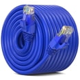 thumbnail image 1 of Maximm Cat 6 Ethernet Cable 300 ft – High-Speed LAN & Network Patch Cable, 10Gbps, 550 MHz, Blue UTP Cord – Gold-Plated RJ45 Connectors, 1 of 8