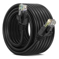 thumbnail image 1 of Maximm Cat 6 Ethernet Cable 50 ft – High-Speed LAN & Network Patch Cable, 10Gbps, 550 MHz, Black UTP Cord – Gold-Plated RJ45 Connectors, 1 of 8