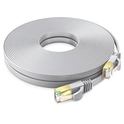 Ethernet Cable 50ft, Gray - Cat7 High-Speed LAN Cords for Gaming, Streaming, Router, Modem, PC, PS5, Xbox - Slim & Durable Design 50 Feet