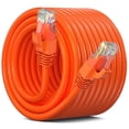 thumbnail image 1 of Maximm Cat 6 Ethernet Cable 75 ft – High-Speed LAN & Network Patch Cable, 10Gbps, 550 MHz, Orange UTP Cord – Gold-Plated RJ45 Connectors, 1 of 8