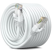 Maximm Cat 6 Ethernet Cable 75 Ft,Cat6 Cable, LAN Cable, Internet Cable, Patch Cable and Network Cable - UTP White 75 Feet ethernet Cord
