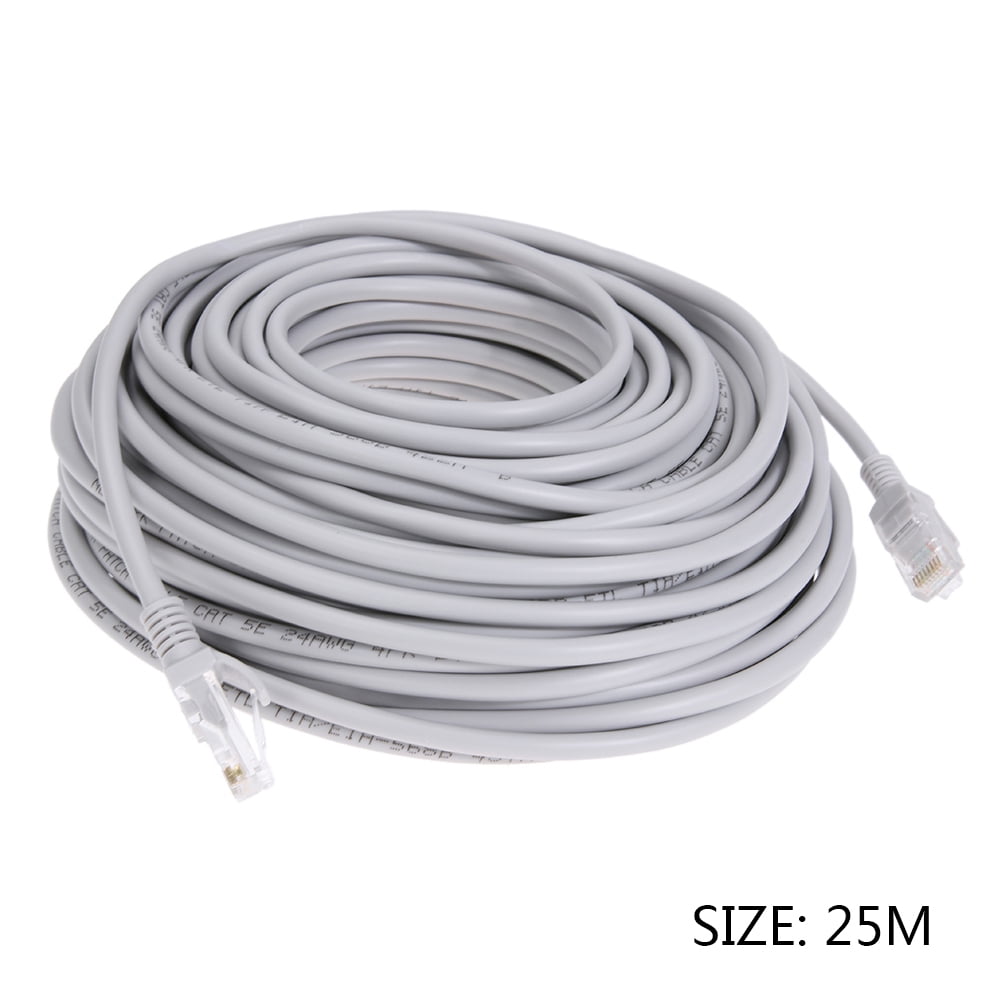 Ethernet Cable 82 Ft LAN Cable, Internet Cable, Patch Cable and Network Cable - (Silver) 82 Feet ethernet Cord