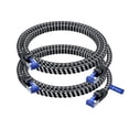 thumbnail image 1 of Ethernet Cable Cat 7, 6 ft, 2 Pack,Easy-Hide Flat Super-Durable Black Braided Network LAN Internet Cable/Cord, Ethernet Patch Cable, 1 of 6