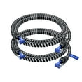 thumbnail image 1 of Ethernet Cable Cat 7, 6 ft, 2 Pack,Easy-Hide Flat Super-Durable Black Braided Network LAN Internet Cable/Cord, Ethernet Patch Cable, 1 of 6