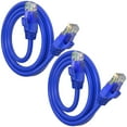 thumbnail image 1 of Maximm Cat 6 Ethernet Cable 1.5 ft (2-Pack) - High-Speed LAN Cable, Internet Cable, Patch Cable, and Network Cable - UTP, 10Gbps, 550MHz Ethernet Cord - Blue, 1 of 8