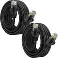 thumbnail image 1 of Maximm Cat 6 Ethernet Cable 15 ft (2-Pack) - High-Speed LAN Cable, Internet Cable, Patch Cable, and Network Cable - UTP, 10Gbps, 550MHz Cat6 Cable - Black, 1 of 8
