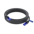 thumbnail image 1 of Cat 6 Ethernet Cable 15 ft, Braided Network Cable Cat6 with RJ45 connectors, Gigabit LAN Cable 1000 Mbps High-Speed Internet, Black, 1 of 8