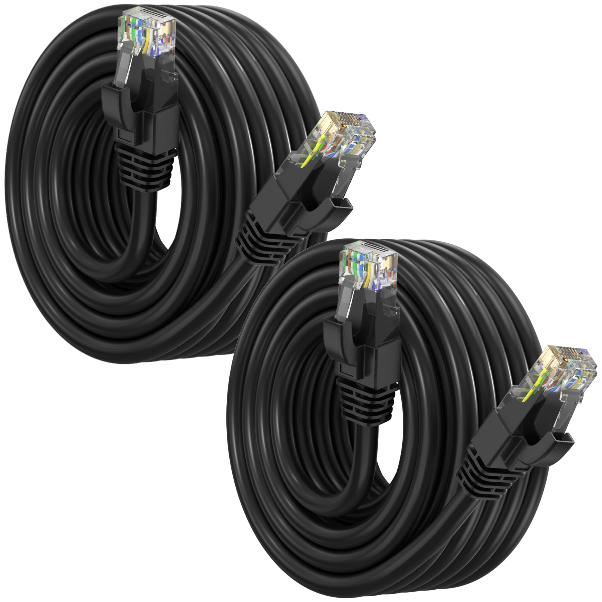 Maximm Cat 6 Ethernet Cable 25 ft (2-Pack) - High-Speed LAN Cable ...