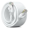 thumbnail image 1 of Maximm Cat 6 Ethernet Cable 30 Ft,Cat6 Cable, LAN Cable, Internet Cable, Patch Cable and Network Cable - UTP (White) 30 Feet ethernet Cord, 1 of 8