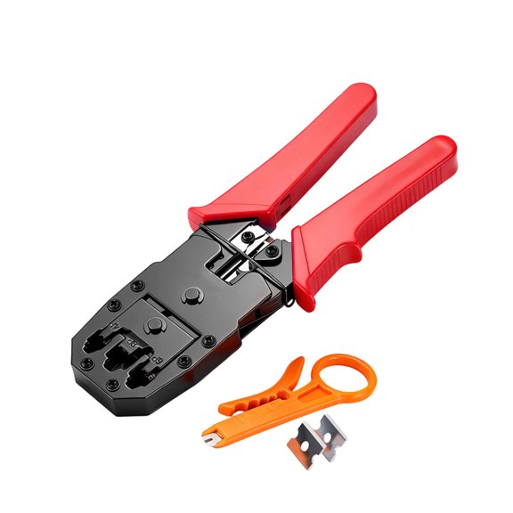 Ethernet Cable Stripper and Crimper for RJ45 Connectors Cat6a Efficient Edges