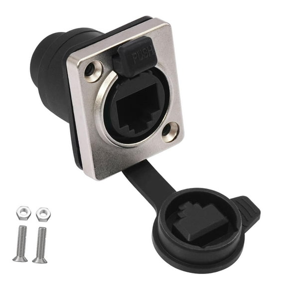 Ethernet Coupler Panel Connector Gigabit Adapter D Type Panel Mount Gold Plated for Outdoor Network Expansion