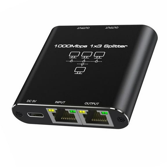 Ethernet Expansion Hub Gigabit 3 Way RJ45 Port for Efficient Office Networking