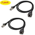 thumbnail image 1 of Ethernet Extension Cable 3.3 FT 2-Pack , Shielded Network Cat6 Extension Patch Cable RJ45 Cords Shielded Male to Female Connector, 1 of 7