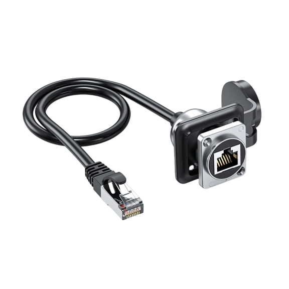 Ethernet Extension Cable Cat6A Cable Extender RJ45 Male to Female Networking Patching Cord Male to Female Connector