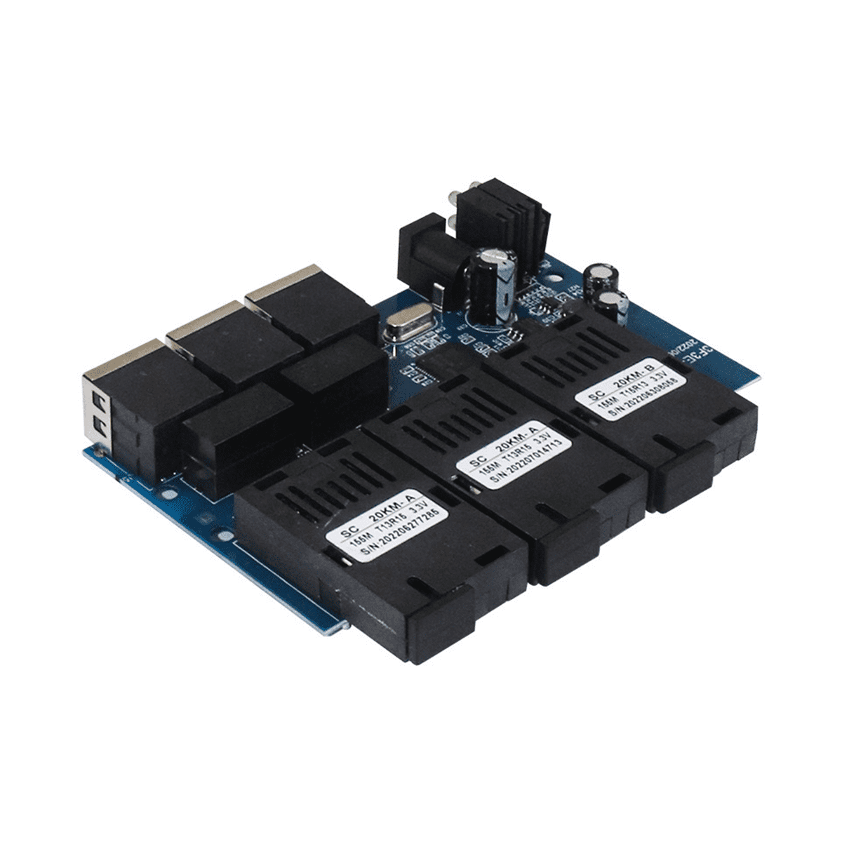 Ethernet Fiber Switch 100M PCBA Board Optic Media Converter 20Km 3 ...