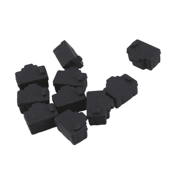 Ethernet Hub Port RJ45 Anti Dust Cover Cap Protector Plug 80Pcs Black