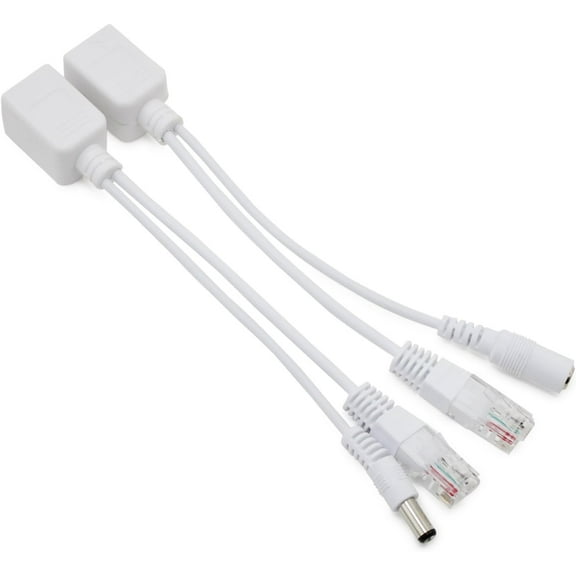 Ethernet Injector for Wireless Access Point, Passive PoE Injector and Splitter Kit with Waterpoof Design for Outdoor Use on IP Security Camera