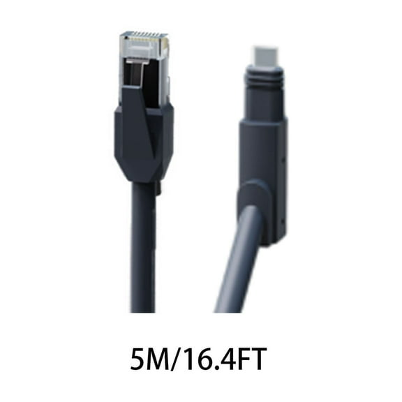 Ethernet Replacement Cable for Starlink High Performance, RJ45 to V2 Straight Plug, CAT5E FTP Outdoor Shielded Network Cable, 5M/10M Options, Weatherproof PVC Jacket