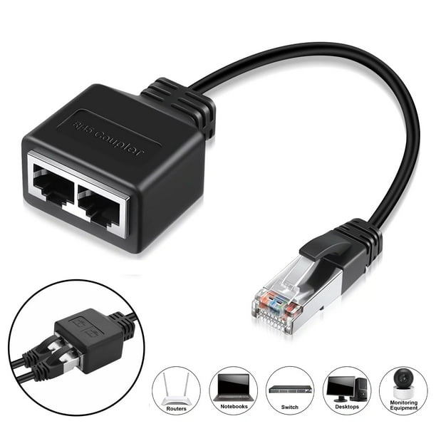 Splitter 1 Male To 2 Female Hub High Speed Network Adapter