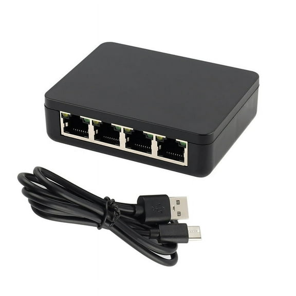 Ethernet Splitter Adapter for PC Laptop Network RJ45 Cable LAN Internet 1 to 4 Ways 1000Mbps Gigabite