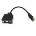 thumbnail image 1 of Ethernet Splitter RJ45 1 Male to 2 Female LAN Ethernet Splitter GX ew Cable O9C4, 1 of 1