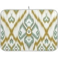 thumbnail image 1 of Ethic Ikat Bohemian Dish Drying Mat for Kitchen Counter, Ultra Absorbent Reversible Microfiber Dishes Drying Rack Pad Heat-resistant Mats , 16"x18", 1 of 7