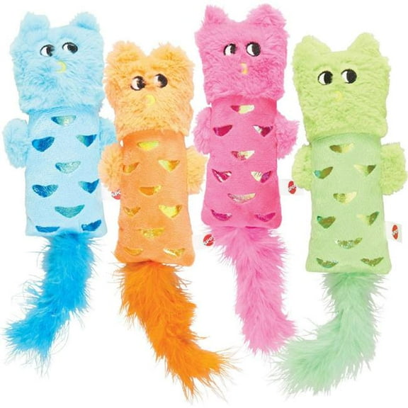 Ethical 52111 Hug N Kick Shimmer Glimmer Cat Toy - Assorted Color, Pack of 48