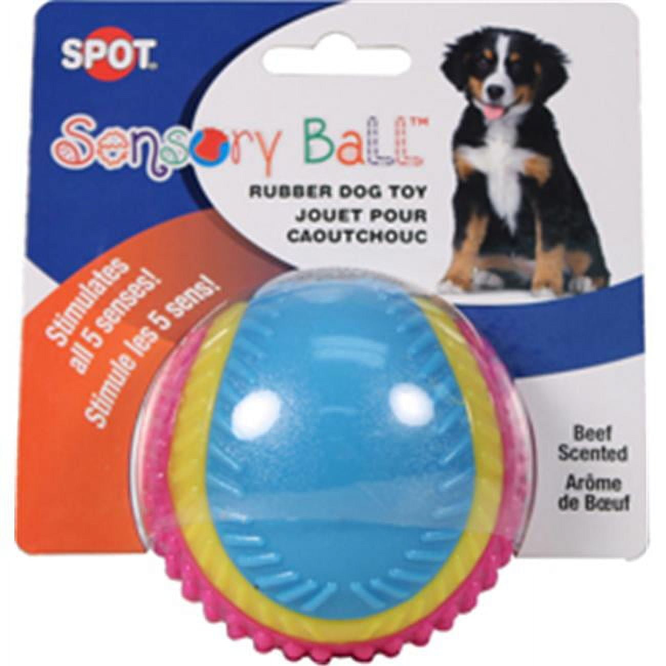 Ethical Dog 689733 Sensory Ball Rubber Dog Toy, Medium