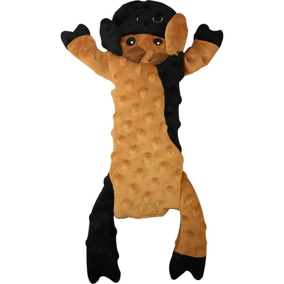 SPOT Skinneeez Extreme Stuffers Cow Dog Toy with Squeaker & Rip Stop Mesh Lining, for Small to Medium Puppies & Dogs, 14 Inch