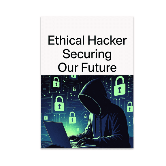 Ethical Hacker Securing Our Future - Tech Career Enthusiast - 13x19 Poster Print