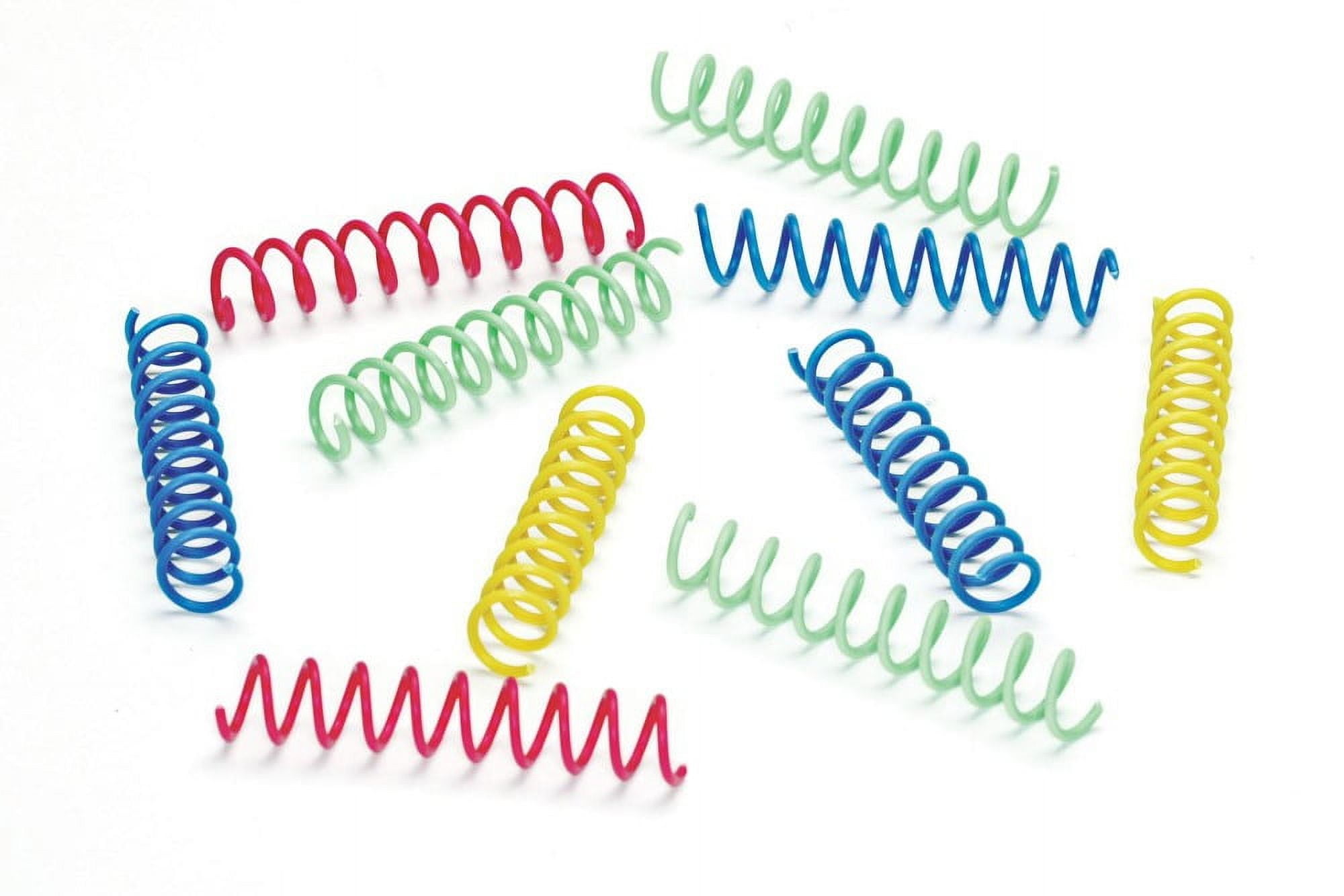 SPOT Colorful Cat Spring Toys, 3" Bouncy Coils for Indoor Cats & Kittens to Swat, Chase, Bite, Multi-Color, 10-Pack