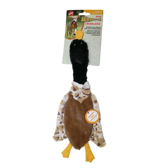 SPOT Skinneeez Bird Crinkle Dog Toy, Stuffing-Free Design with Squeaker, for Light & Moderate Chewers, Medium & Large Dogs, 14 Inch