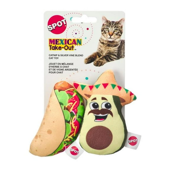 Ethical Pet 077234521984 Spot Mexican Take Out Cat Toy, Assorted - Pack of 2