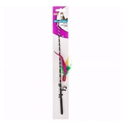 Ethical Pet Spot Mini Teaser Wand Long Interactive Cat Toy Colorful