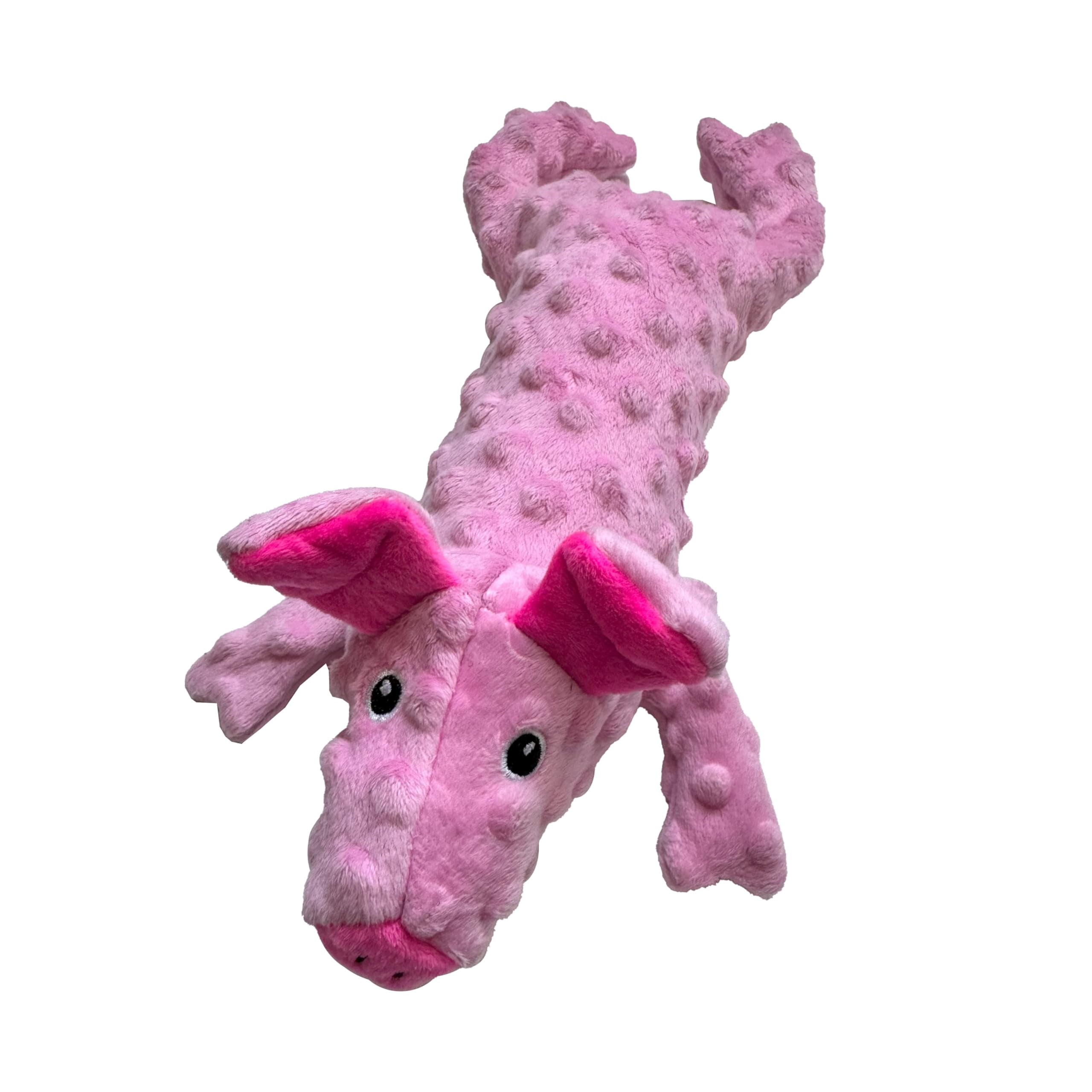 SPOT Skinneeez Extreme Stuffers Pig Dog Toy with Squeaker & Rip-Stop Mesh Lining, for Small to Medium Puppies & Dogs, 14 Inch
