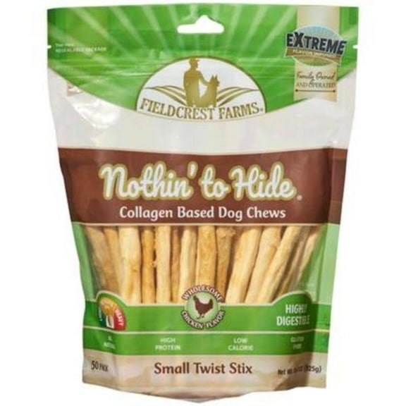 Ethical Products 100534 Nothing to Hide Twist Stix Premium Dog Chew - Pack of 50