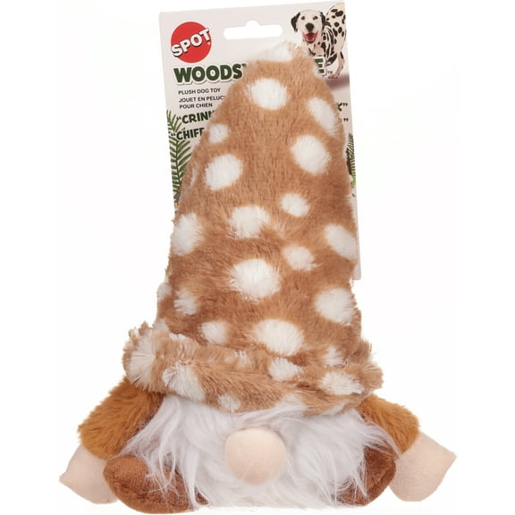 Ethical Products Woodsy Gnome Plush Dog Toy with Squeaker, Assorted