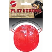 SPOT Play Strong Chew Toys for Dogs, Durable TPR Ball with Hollow Treat Center, Floating Design, for Dogs & Puppies up to 60lbs, 3.25", Red