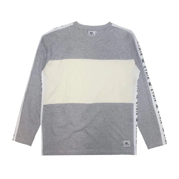 Ethik Block Sport Longsleeve Tee Heather Cream (Gray)