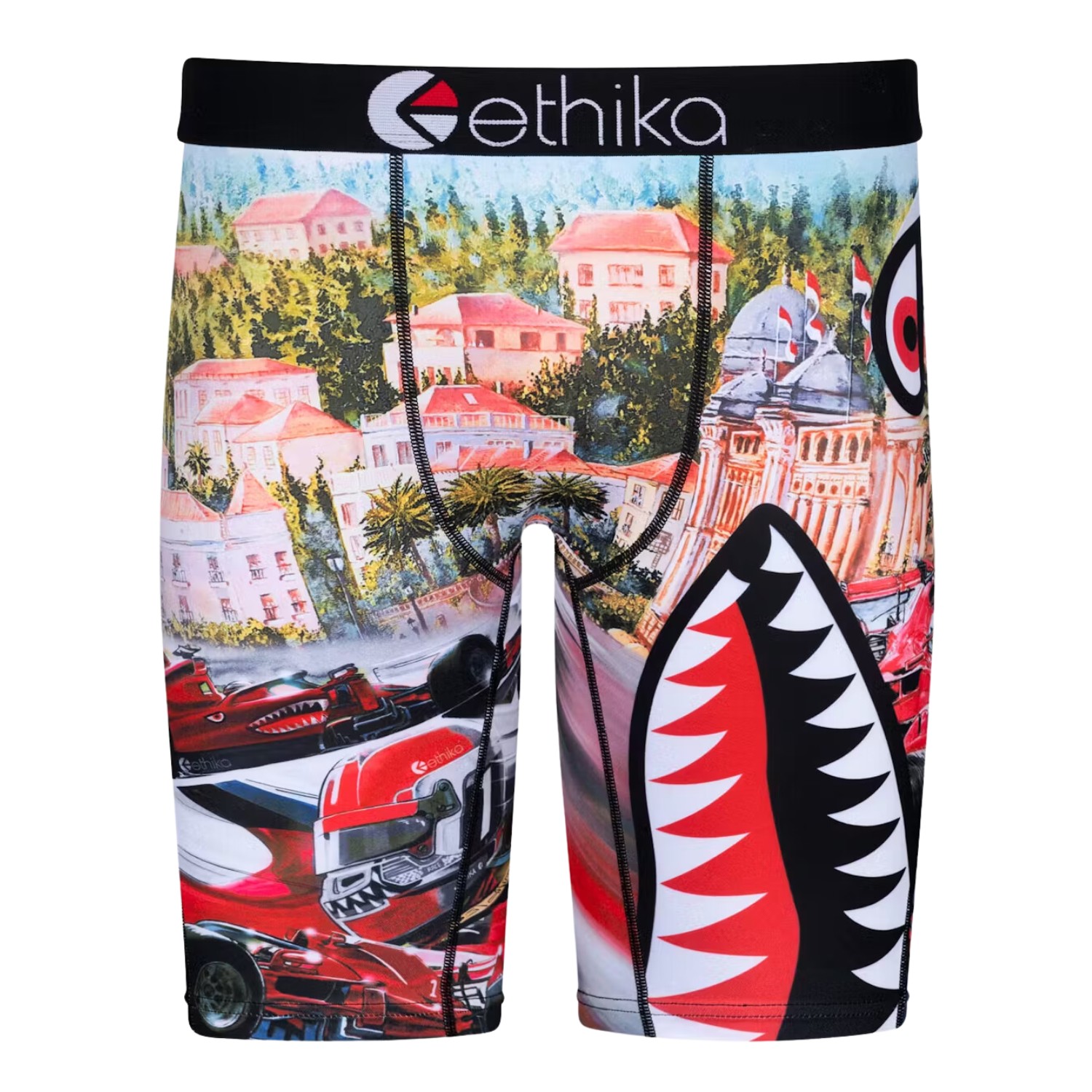Ethika Men's Spraycation 305 Boxer Briefs – Staple Fit, 90% Polyester 10% Spandex, No Pull-Down Design