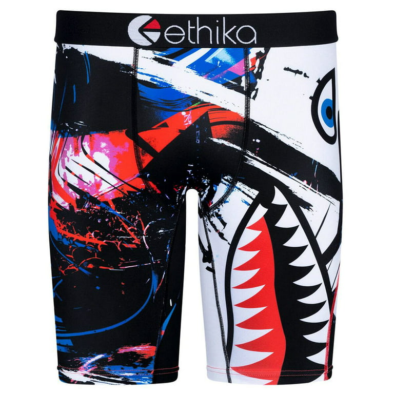 Ethika Steel Bomber Black Red White Men's Large (33-35) Underwear Boxer  Briefs