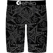 Ethika Men s Boxer Brief, Knee Length, 4-Way Stretch Performance Underwear with Graphic Prints - Good Denim BLW, M