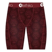 Ethika Men s Boxer Brief, Knee Length, 4-Way Stretch Performance Underwear with Graphic Prints - Kensei RED, SM