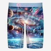 Ethika Men s Boxer Brief, Knee Length, 4-Way Stretch Performance Underwear with Graphic Prints - Searching AST, MED