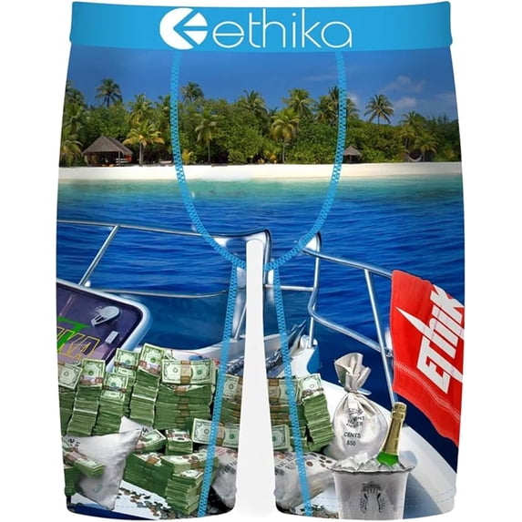 Ethika Men's Boxer Brief – Knee-Length, 4-Way Stretch Performance