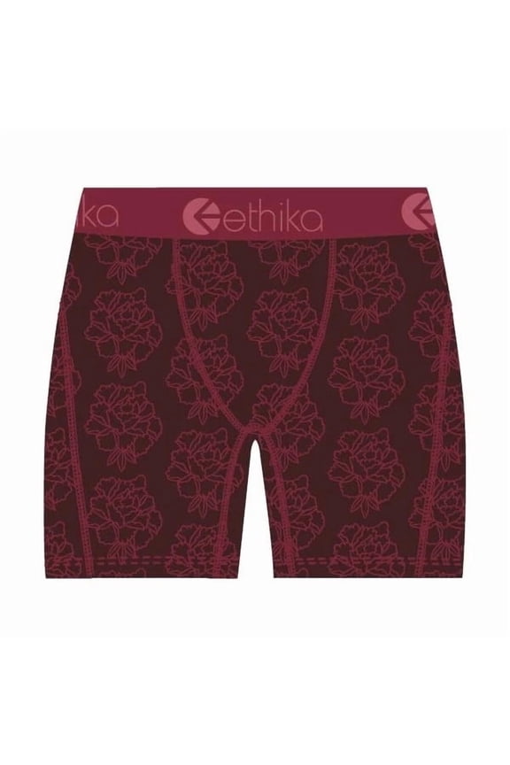 Men’s MID Boxer Brief, 4-Way Stretch Performance Underwear - Kensei (RED, 4XLG)