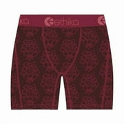 Ethika Men s Mid Boxer Brief, 4-Way Stretch Performance Underwear - Kensei RED, LG