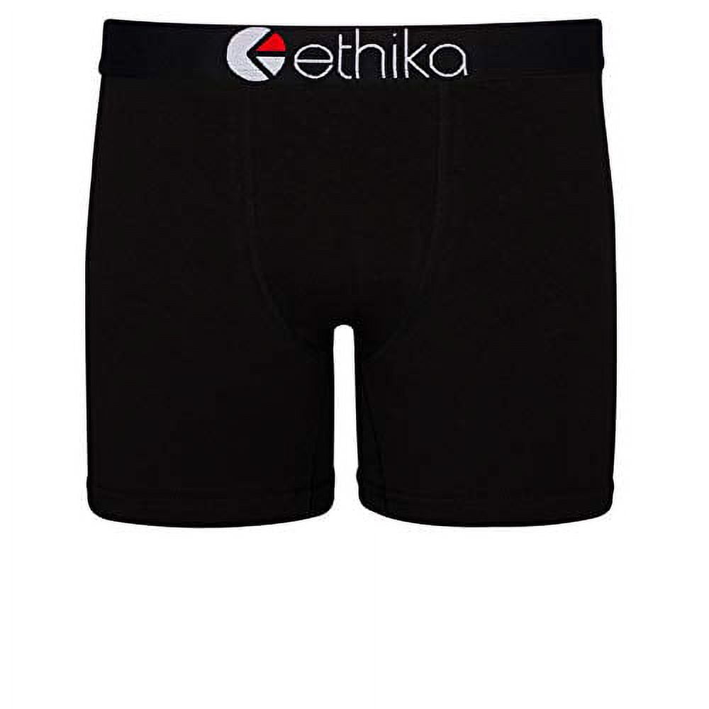 Ethika Mens Mid Boxer Briefs Blackout (Assorted, Large)