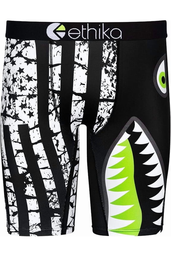 Mens Bomber Black Flag Multi Staple Fit Boxer Brief Size Small